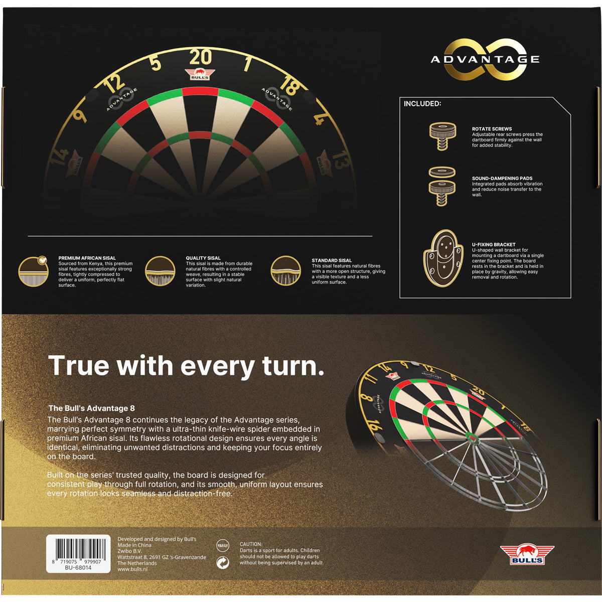 Bull's Advantage 8 Professional Dartboard - DreamDarts Dartshop
