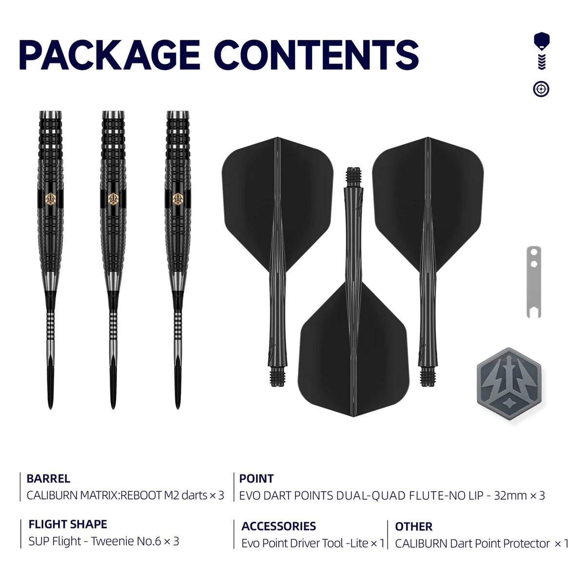 Caliburn Matrix:Reboot M2 95% Steeldarts - DreamDarts Dartshop