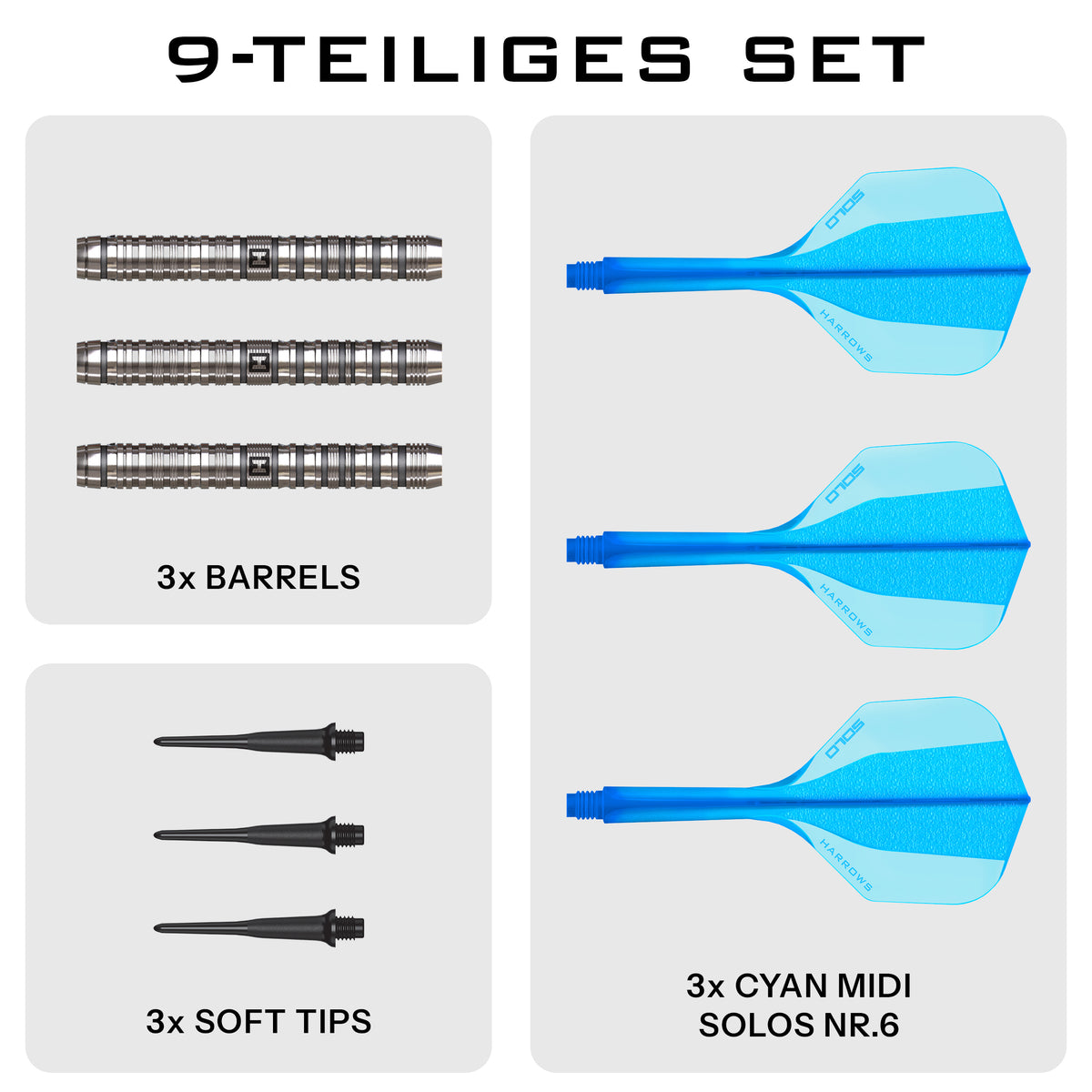 Harrows Flux Pro-Tungsten Softdarts - DreamDarts Dartshop