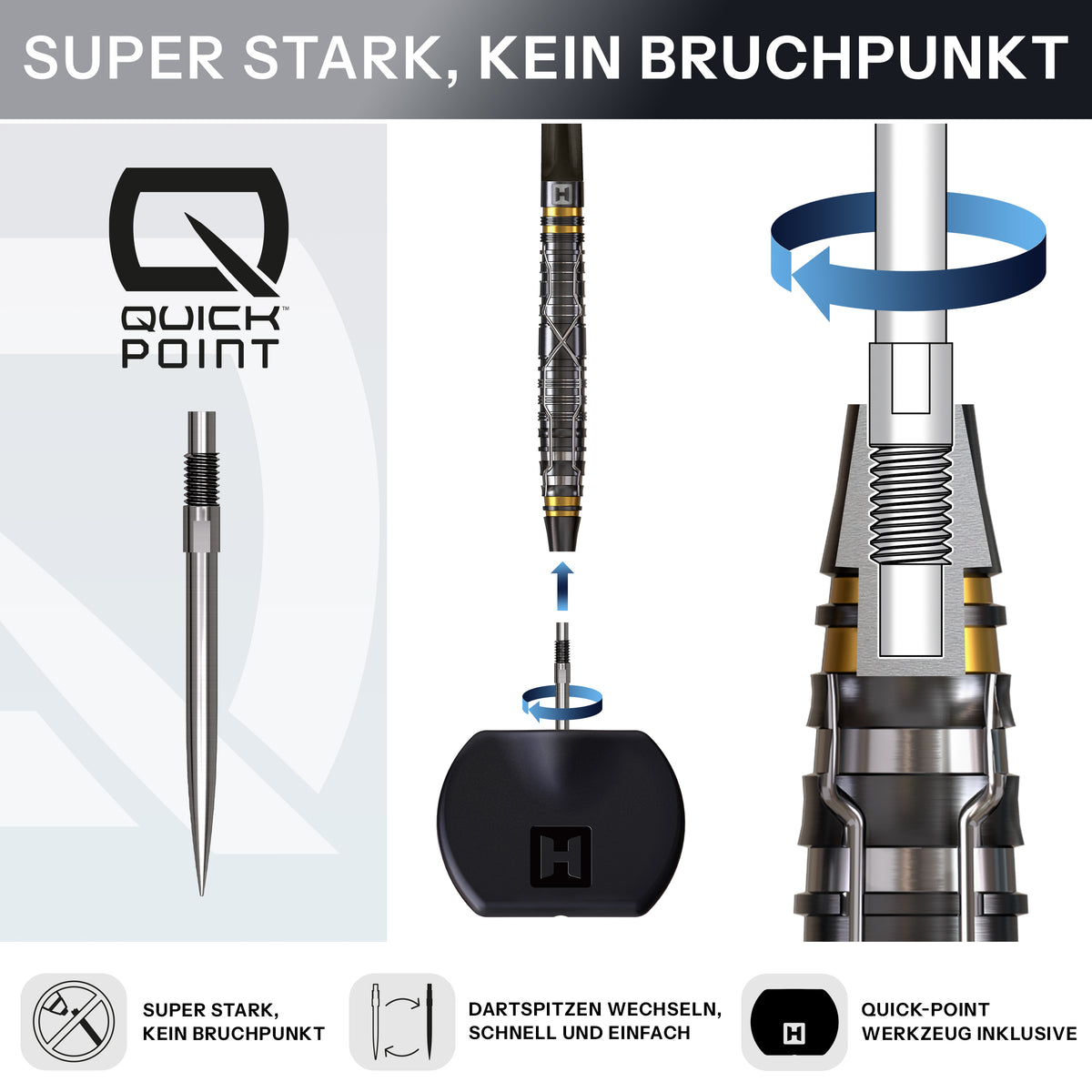 Harrows NX Luxe Tapered 90% Quick Point Steeldarts - DreamDarts Dartshop