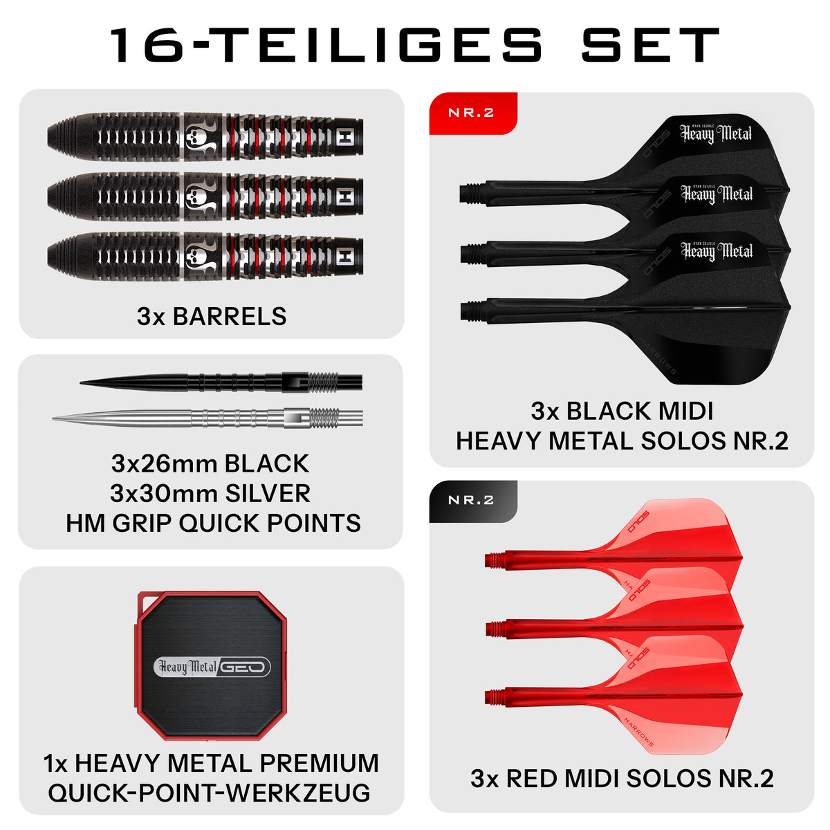 Harrows Ryan Searle GEO 90% Quick Point Steeldarts - DreamDarts Dartshop