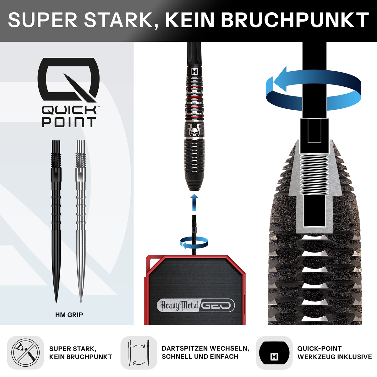 Harrows Ryan Searle GEO 90% Quick Point Steeldarts - DreamDarts Dartshop