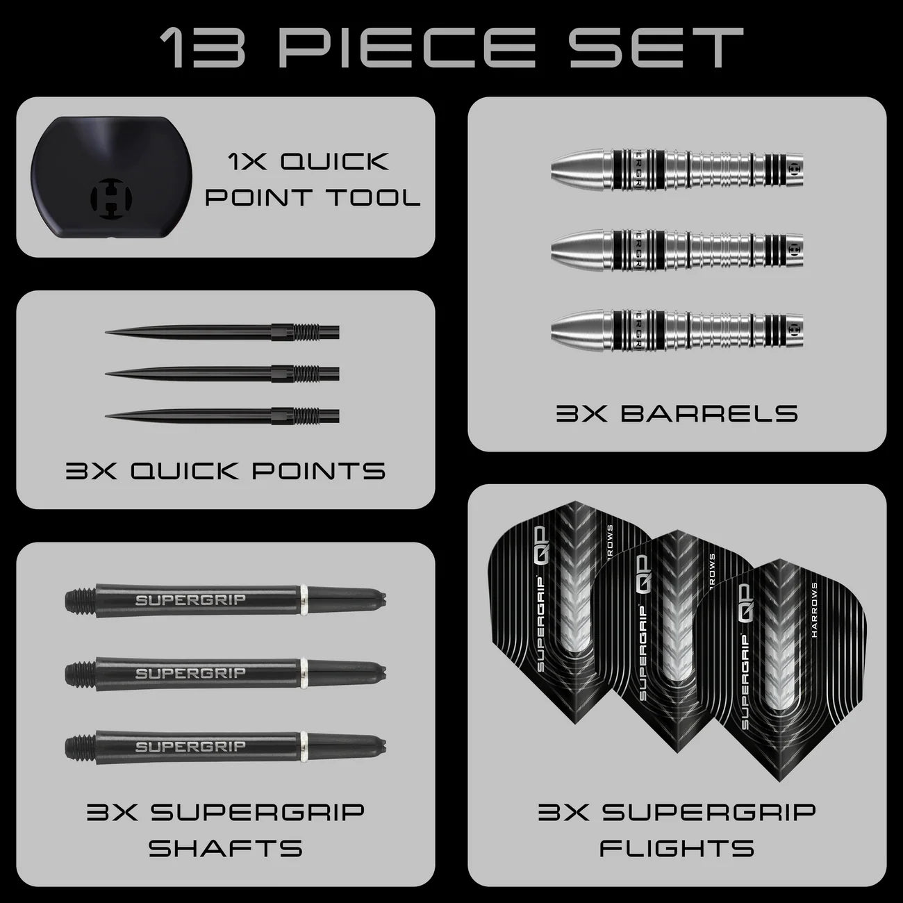 Harrows SUPERGRIP QP BOMB 90% Steeldarts - DreamDarts Dartshop