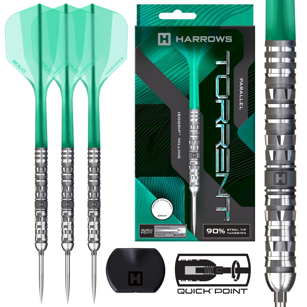 Harrows Torrent 90% Quick Point Steeldarts - DreamDarts Dartshop