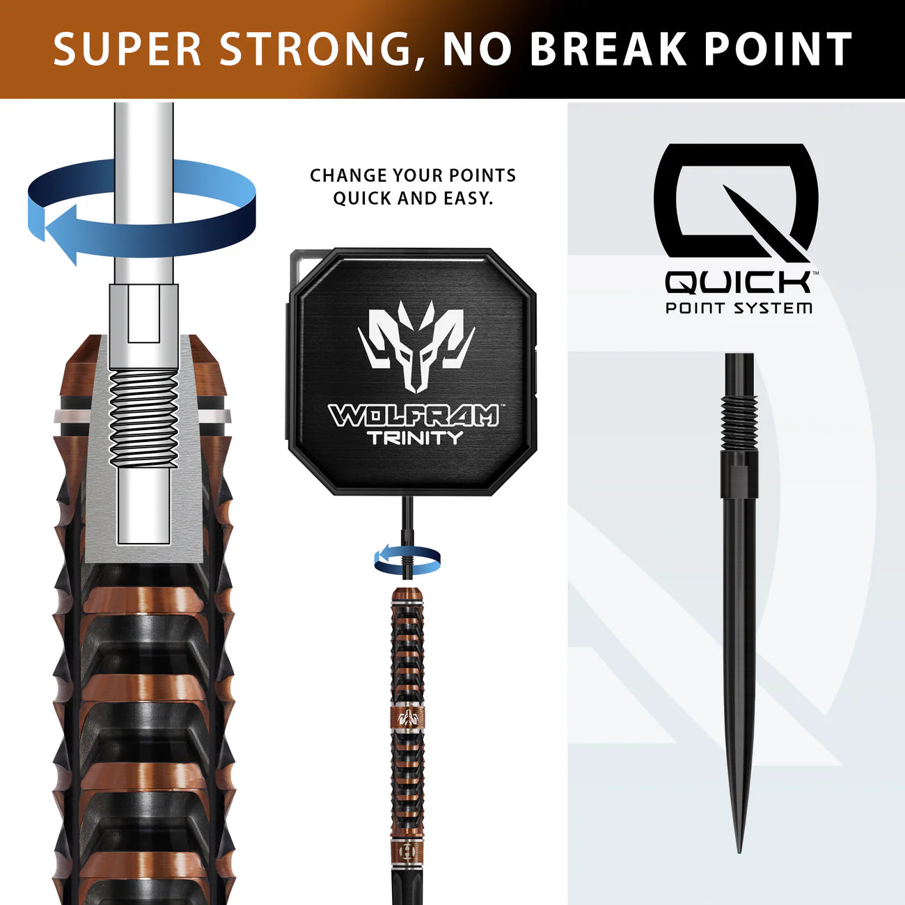 Harrows WOLFRAM TRINITY 97% Steeldarts - DreamDarts Dartshop