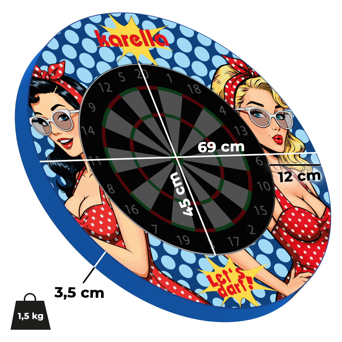 Karella Bullout Dartboard und Playgirl Sourround Bundle - DreamDarts Dartshop