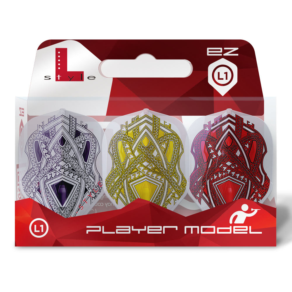 Mike de Decker V1 L-Style Signature Champagne EZ Flights - DreamDarts Dartshop