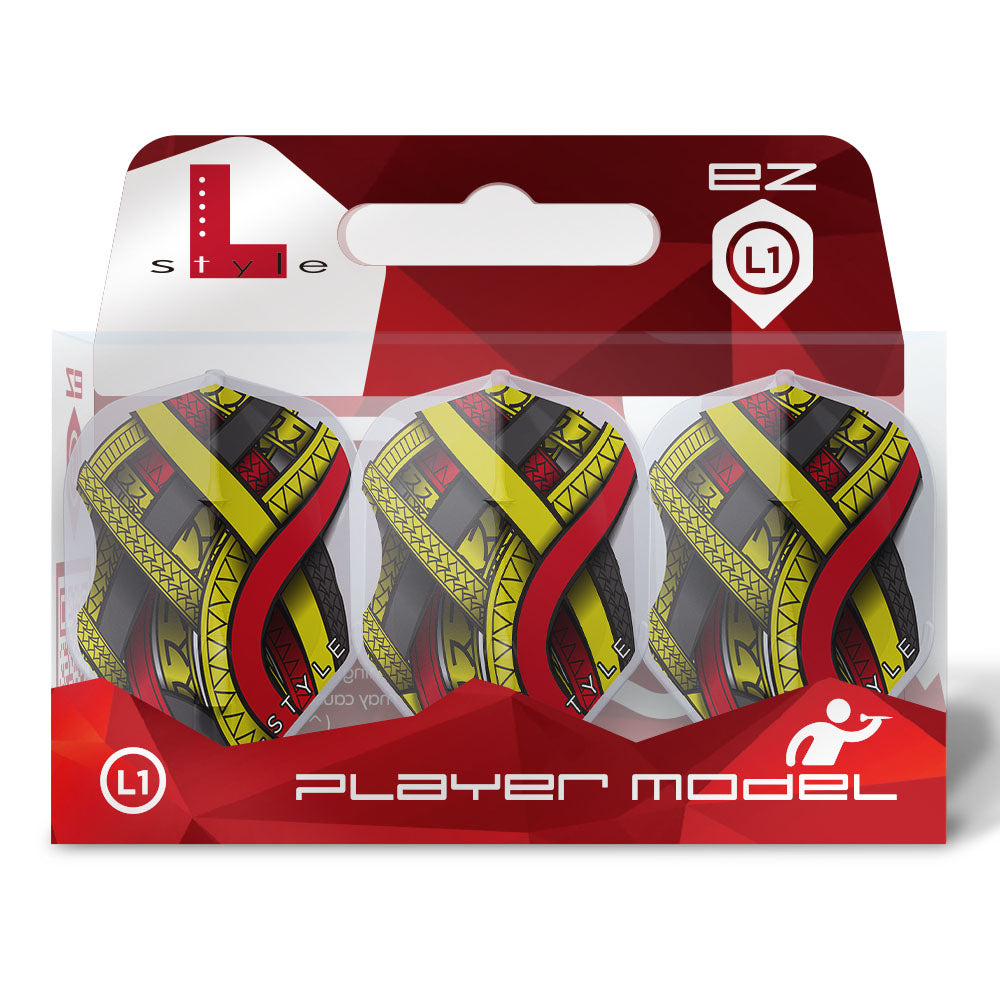 Mike de Decker V1 L-Style Signature Champagne EZ Flights - DreamDarts Dartshop