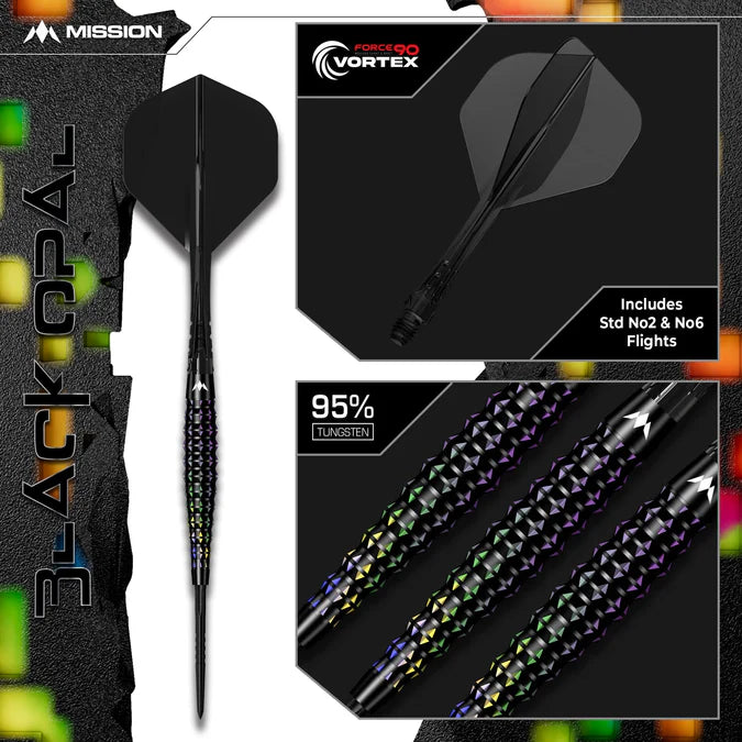Mission Black Opal 95% Steeldarts - DreamDarts Dartshop