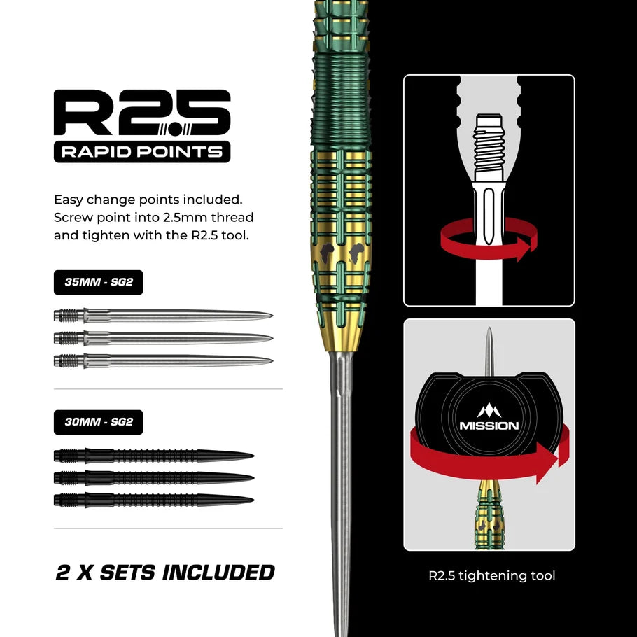Mission Devon Peterson 95% Steeldarts - DreamDarts Dartshop