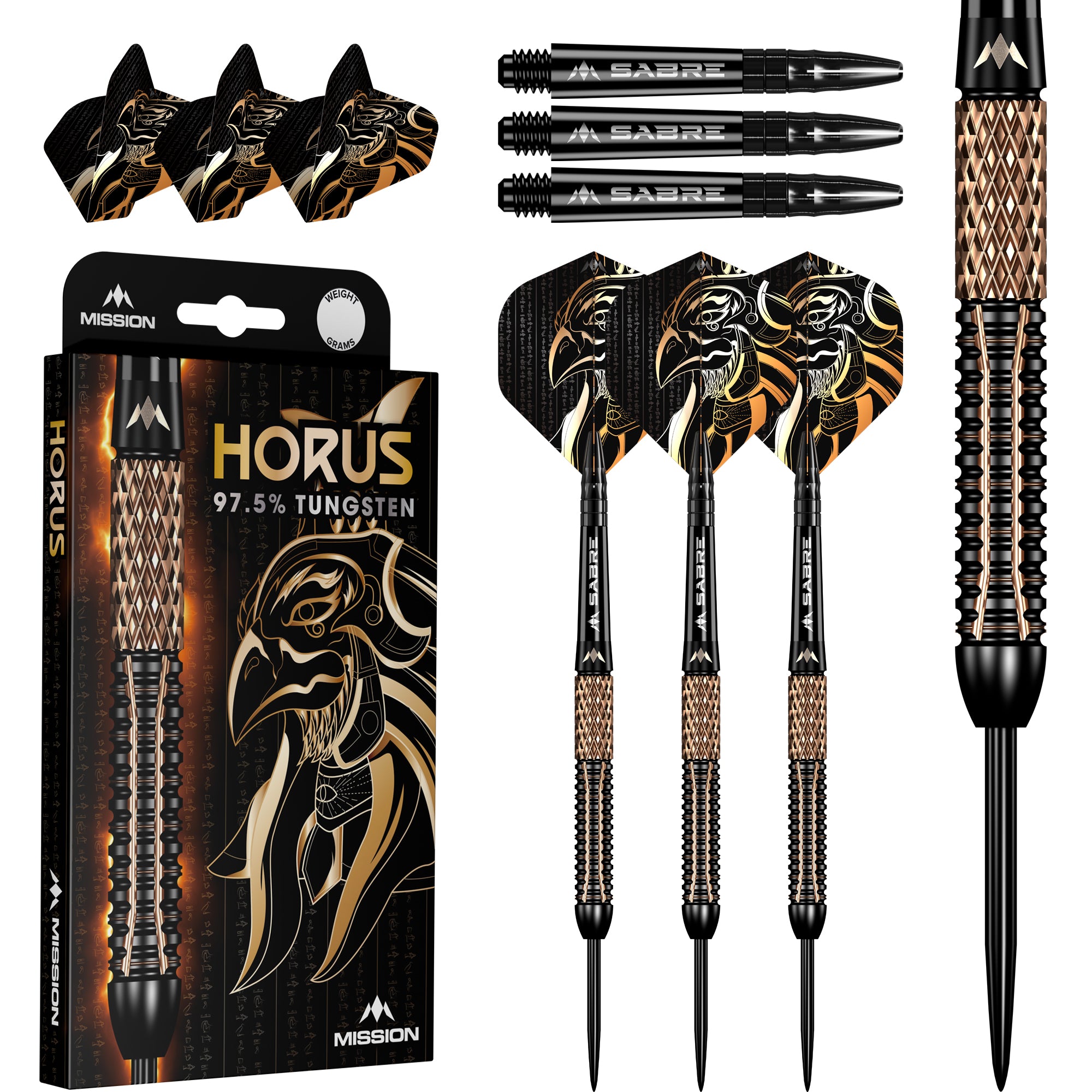 Mission Horus 97,5% Steeldarts - DreamDarts Dartshop