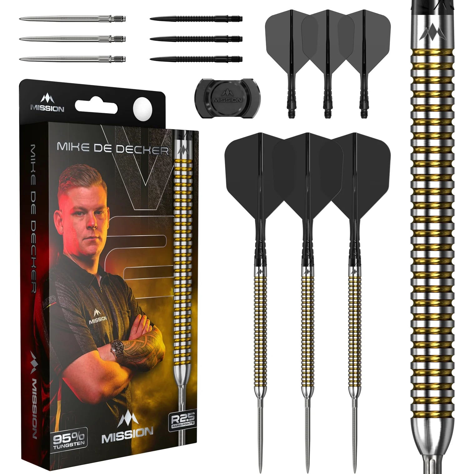 Mission Mike De Decker R2.5 95% Steeldarts - DreamDarts Dartshop