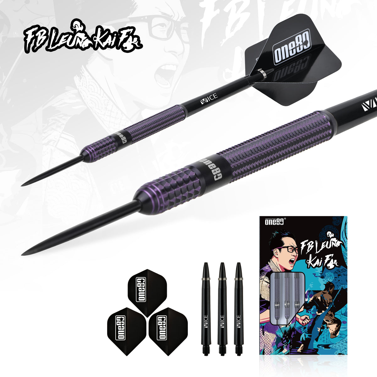 FB Kai Fan Leung Signature Dart V3 90% Steeldarts - DreamDarts Dartshop