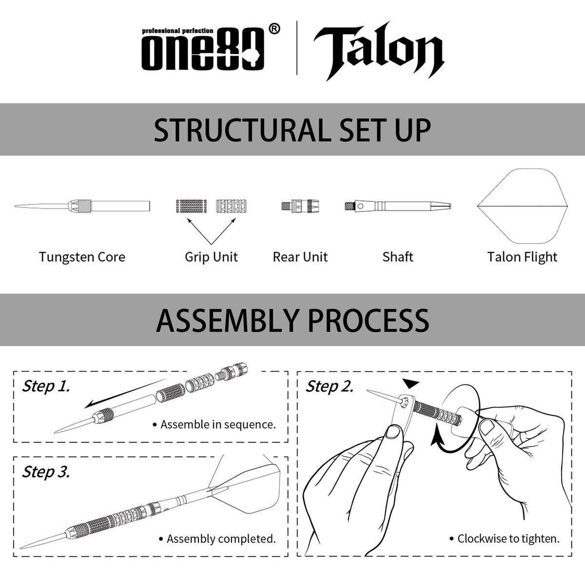 one80 Talon 90% Steeldarts - DreamDarts Dartshop