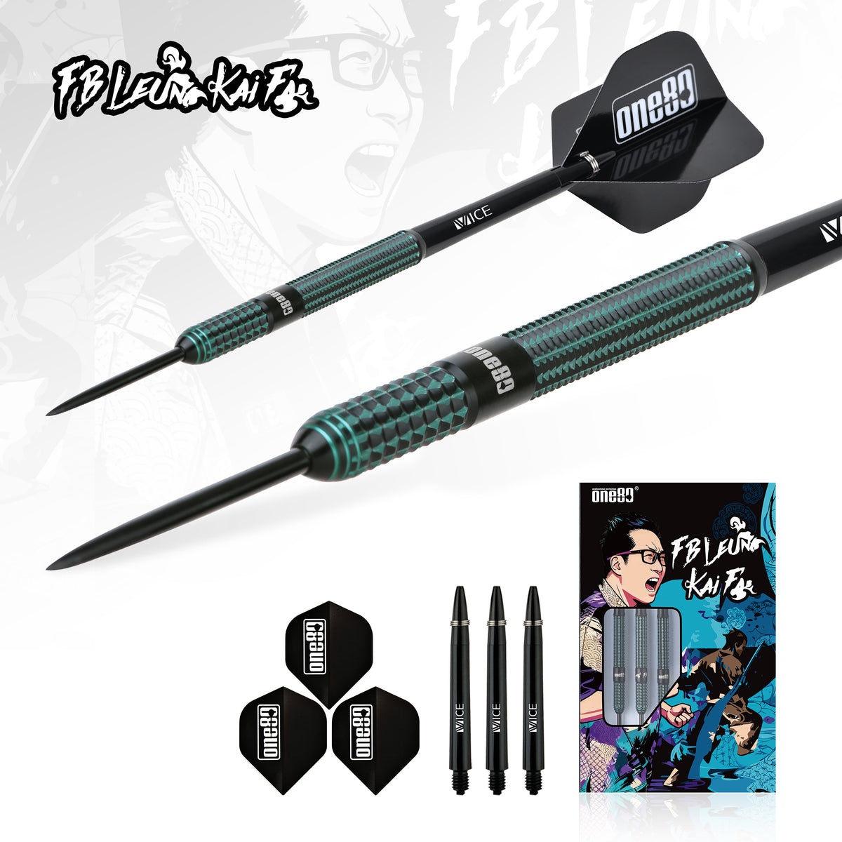 FB Kai Fan Leung Signature Dart V3 90% Steeldarts - DreamDarts Dartshop