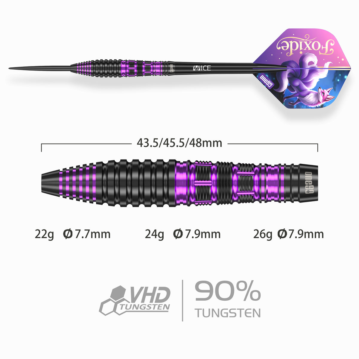 Foxide F2 90% Steeldarts - DreamDarts Dartshop