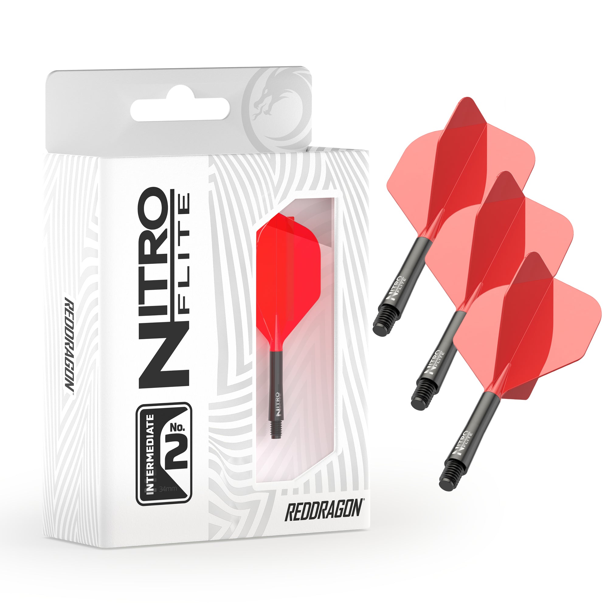 Red Dragon NITRO FLITE BLACK AND RED - DreamDarts Dartshop