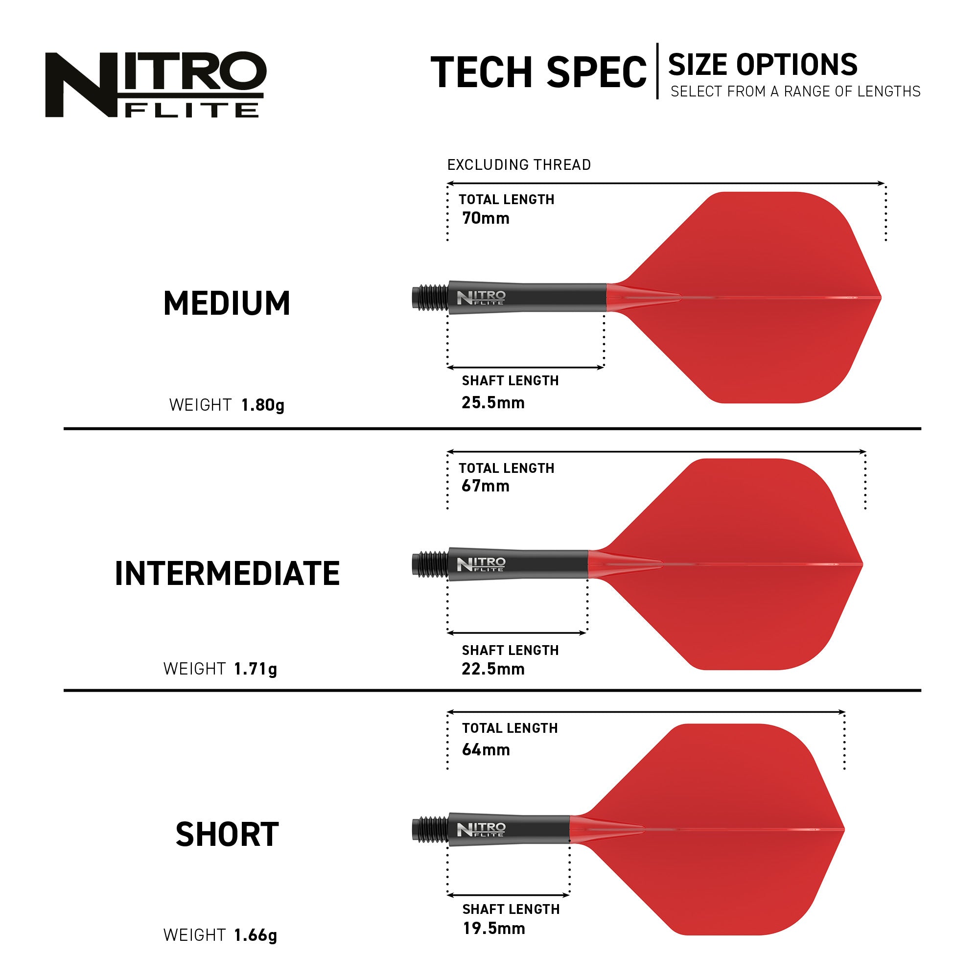 Red Dragon NITRO FLITE BLACK AND RED - DreamDarts Dartshop
