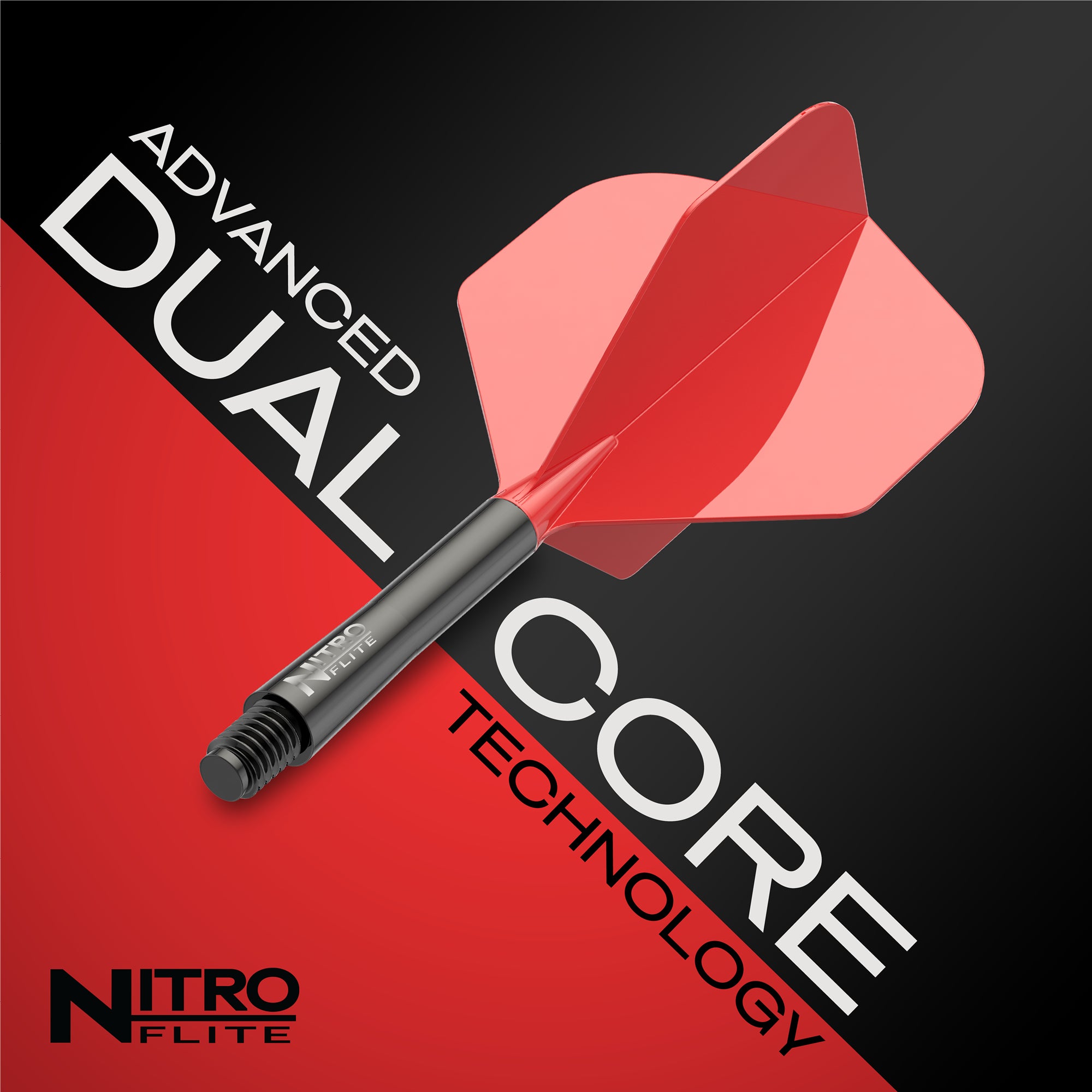 Red Dragon NITRO FLITE BLACK AND RED - DreamDarts Dartshop