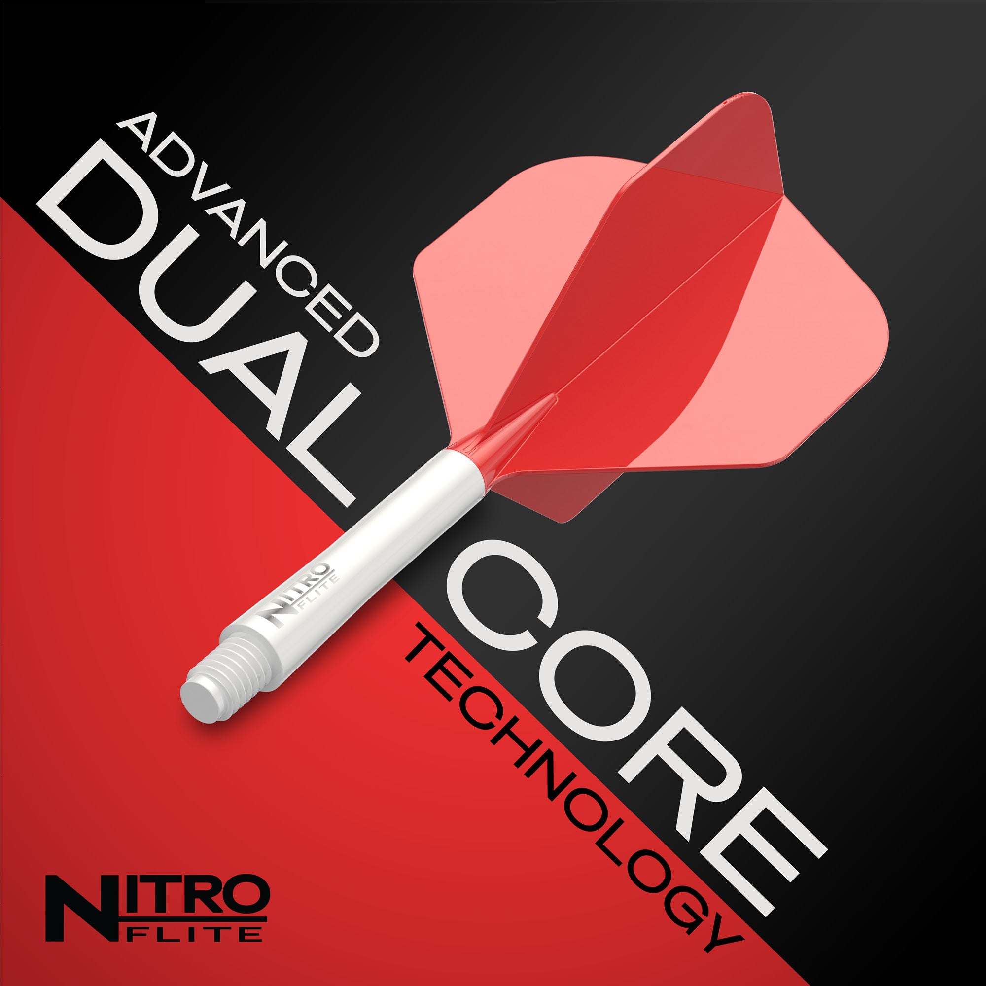 Red Dragon NITRO FLITE WHITE AND RED - DreamDarts Dartshop