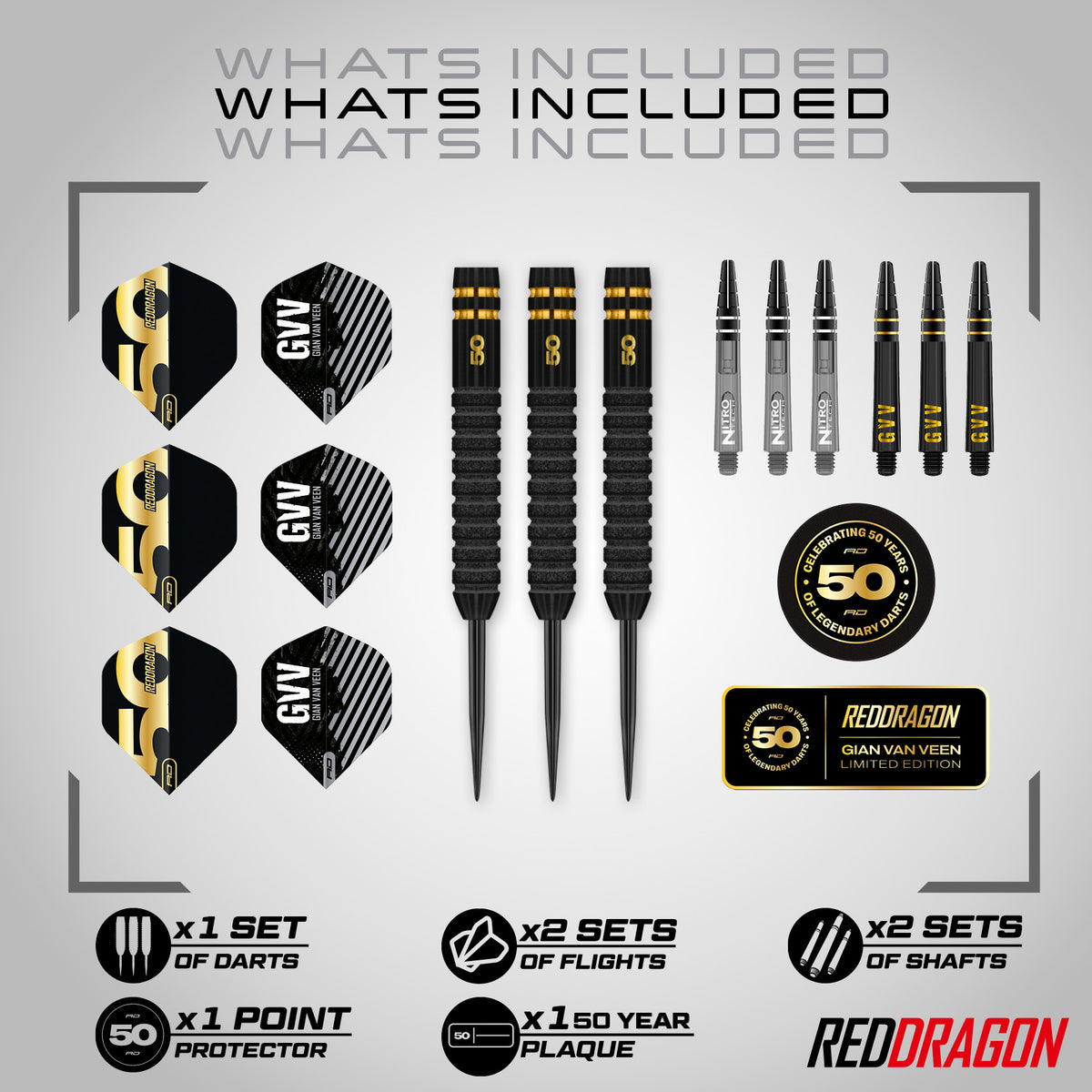 Gian van Veen - 50 Years Player Edition Steeldarts - DreamDarts Dartshop