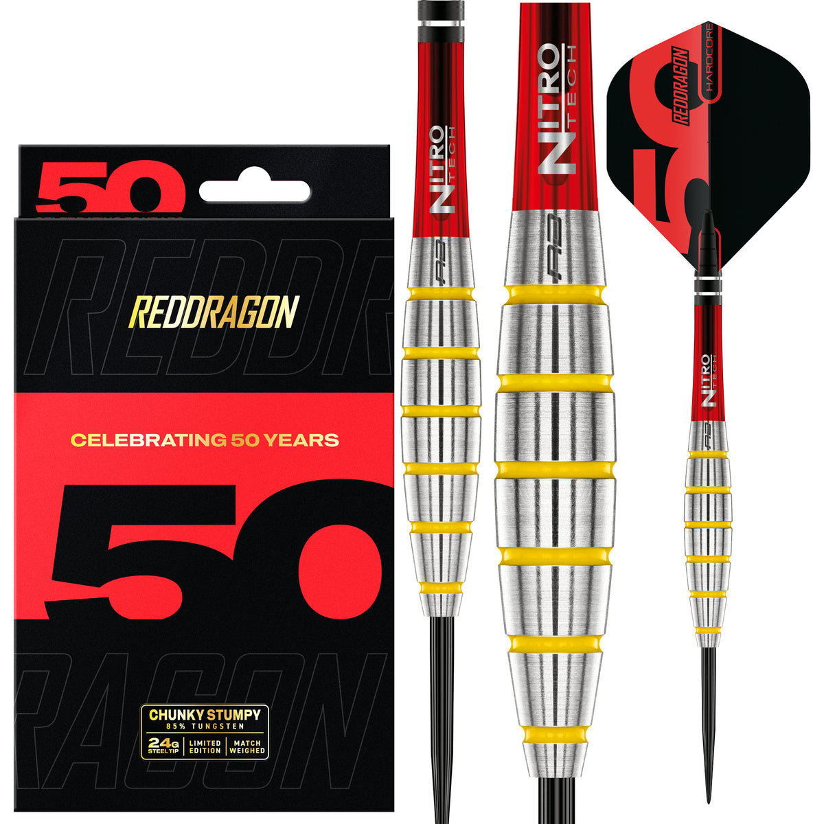 RED DRAGON Chunky Stumpy 24 Gramm 85% STEELDARTS Limited Edition - DreamDarts Dartshop
