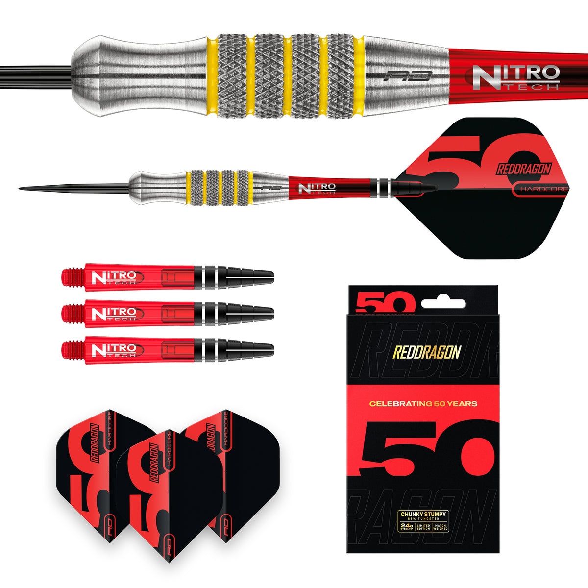 RED DRAGON Chunky Stumpy 28 Gramm 85% STEELDARTS Limited Edition - DreamDarts Dartshop