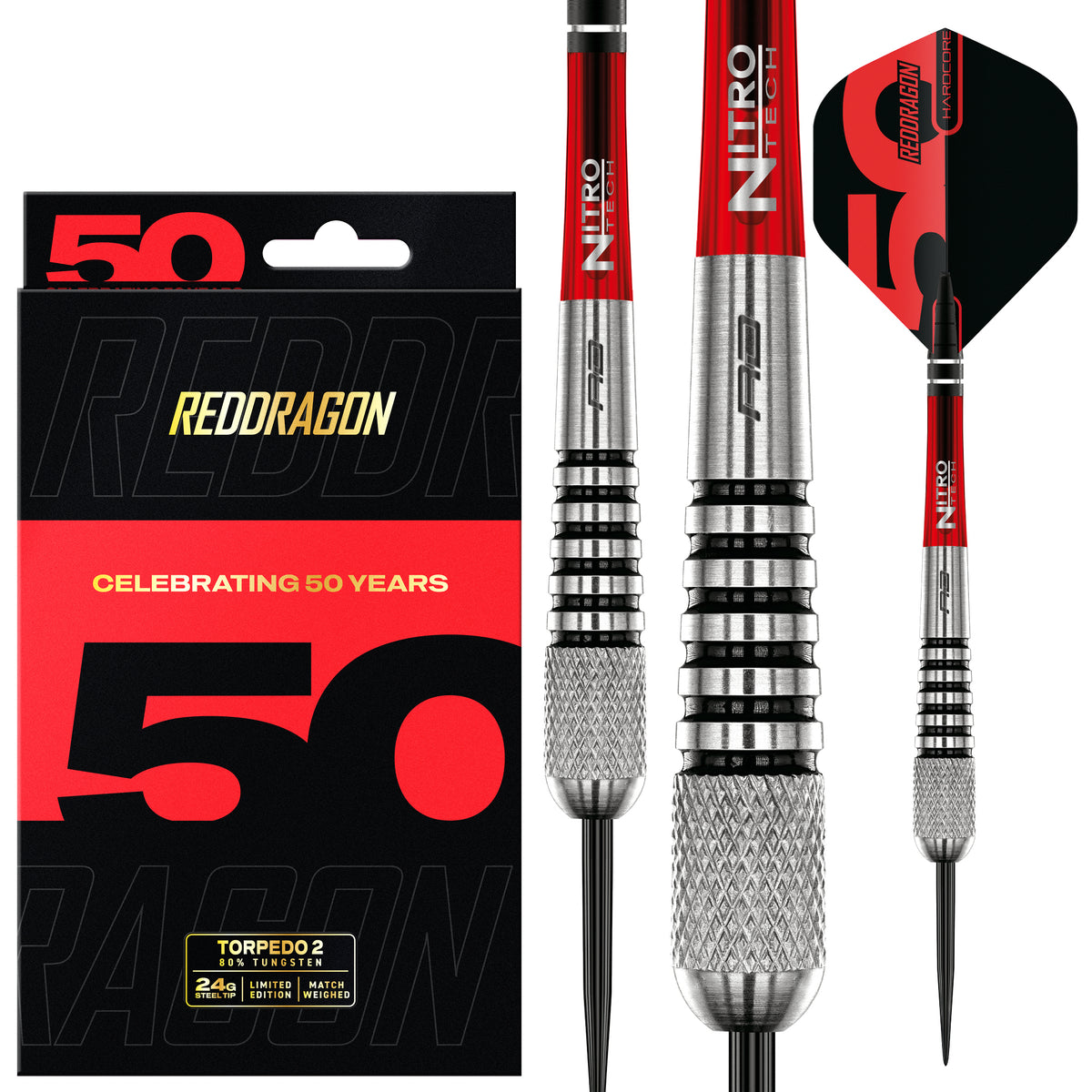 RED DRAGON Flightmaster Torpedo 2 24 Gramm 80% STEELDARTS Limited Edition - DreamDarts Dartshop