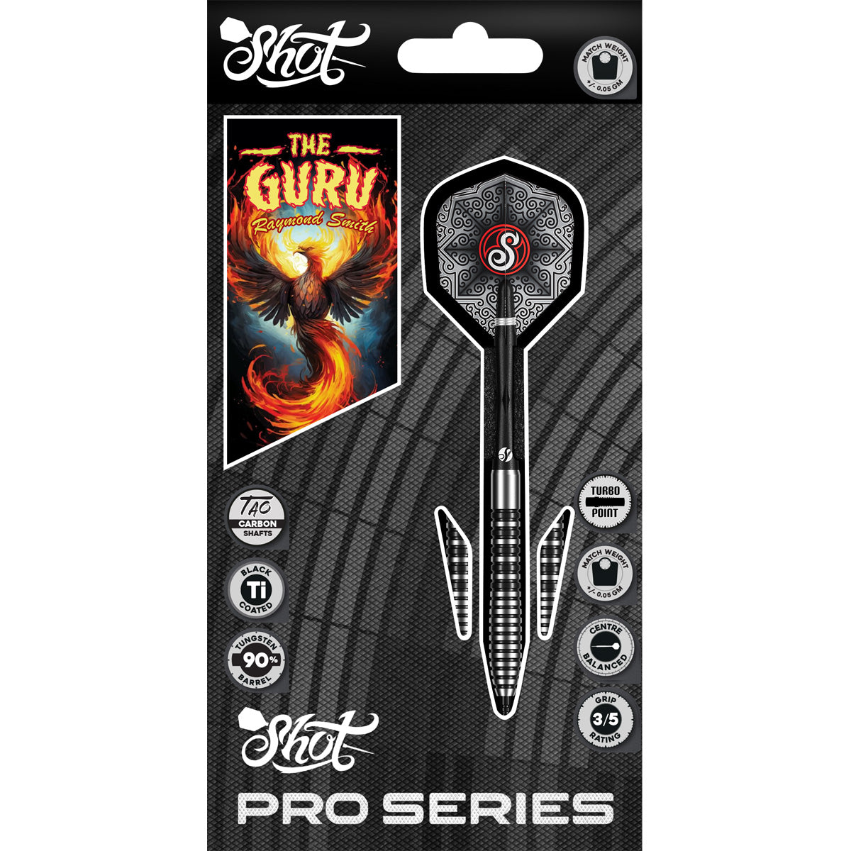 Shot Raymond Smith "The Guru" 90% Turbo Point Steeldarts - DreamDarts Dartshop