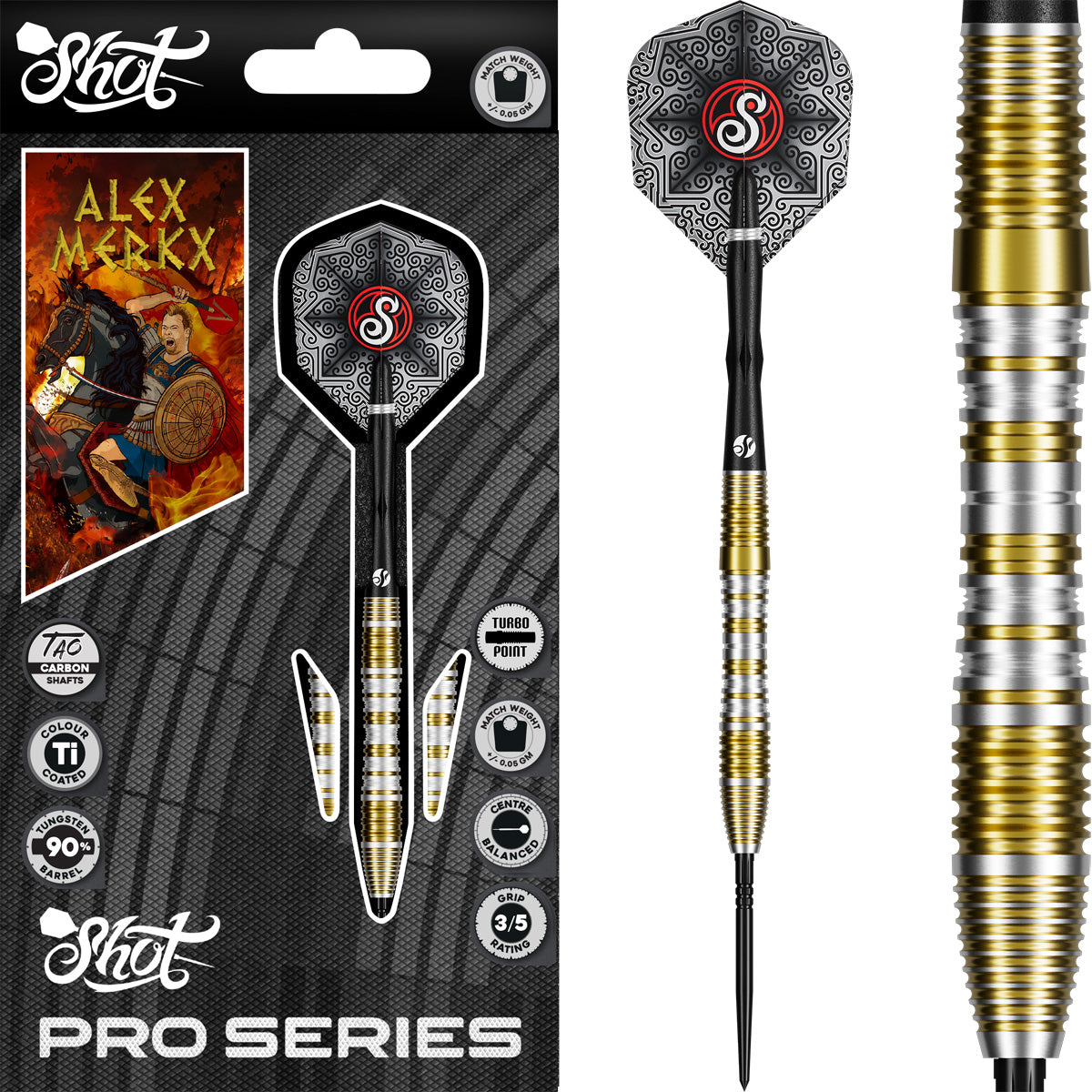 Shot Alexander Merkx 90% Turbo Point Steeldarts - DreamDarts Dartshop