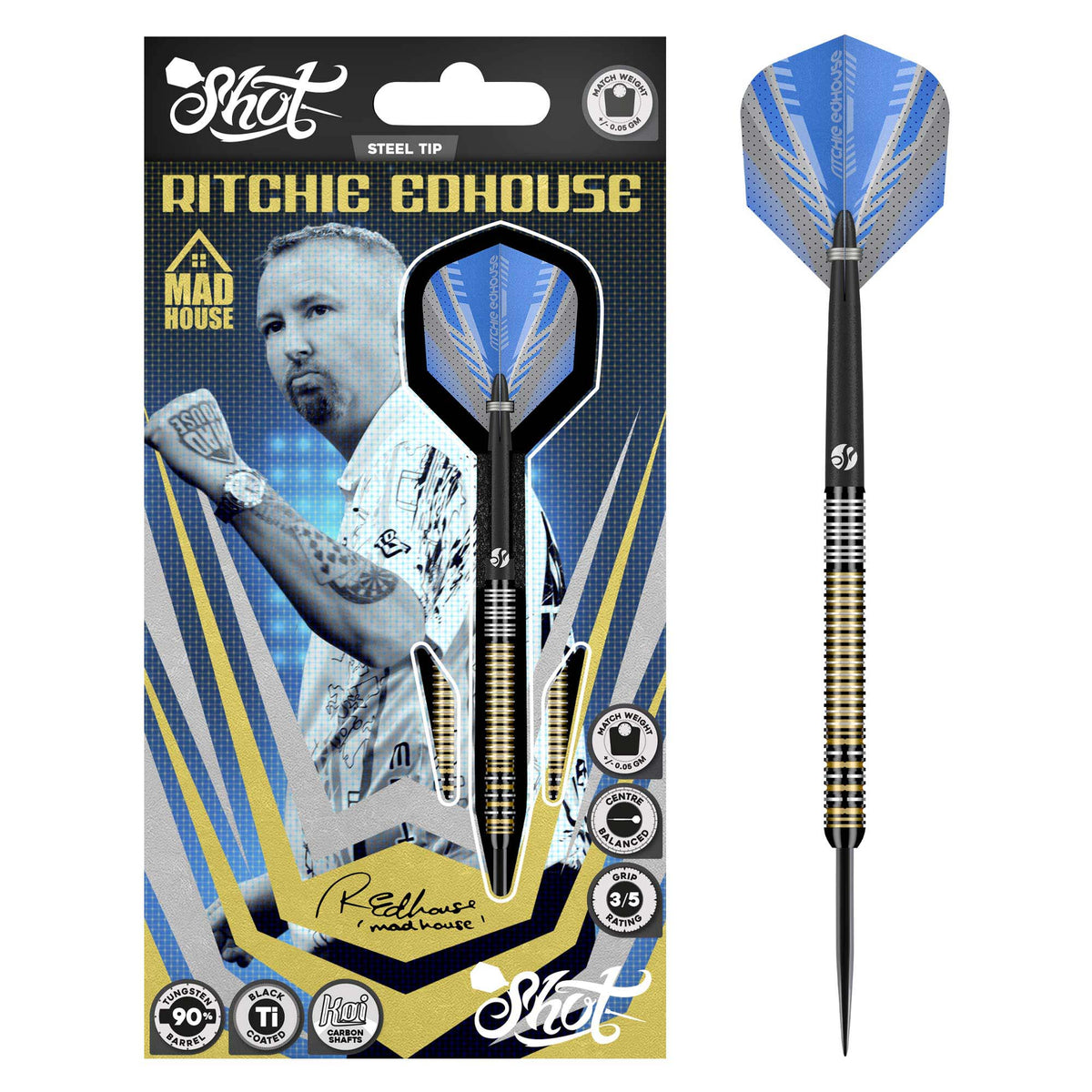Richie Edhouse 90% Steeldarts Madhouse Edition - DreamDarts Dartshop