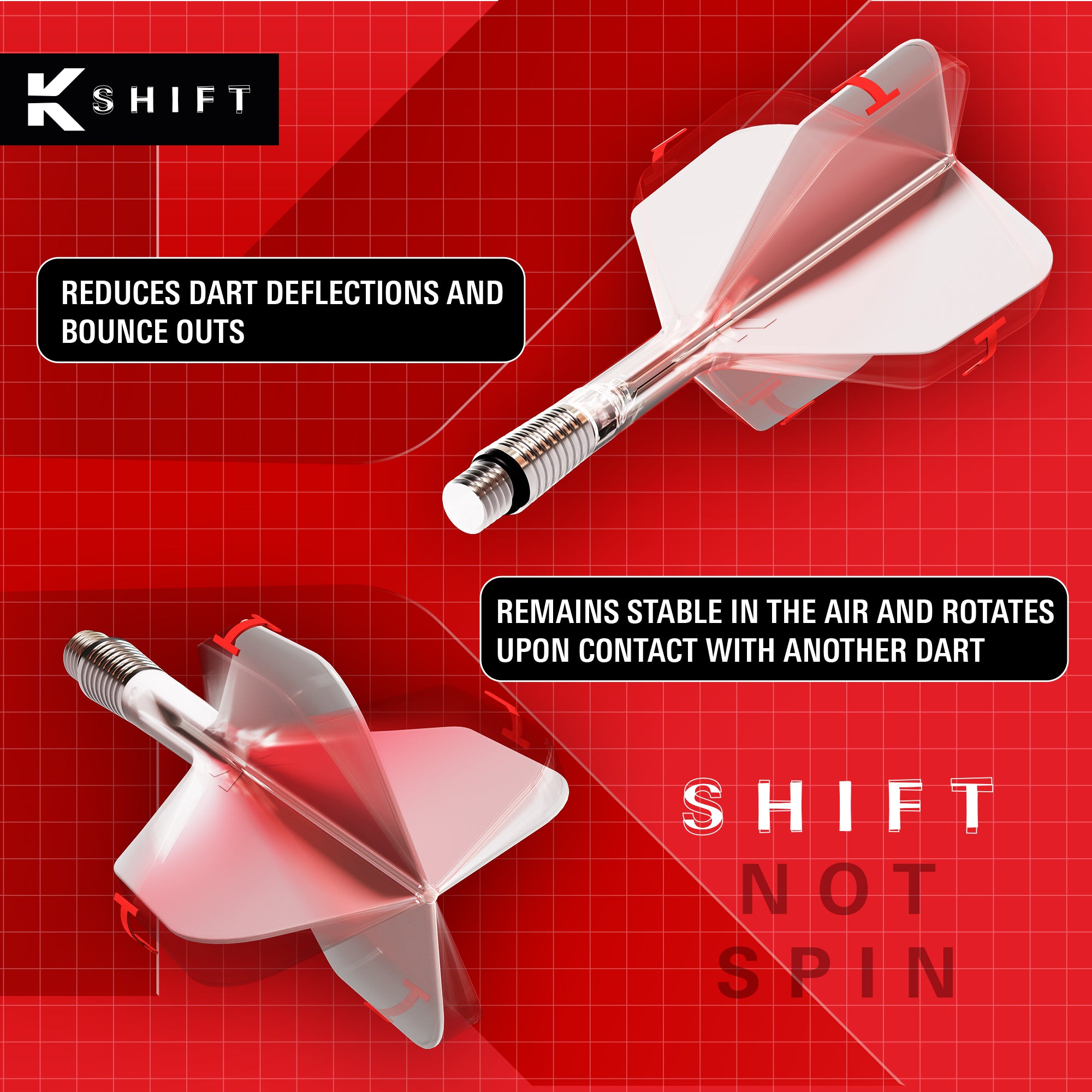 K-SHIFT CLEAR NO.6 SHAPE - DreamDarts Dartshop