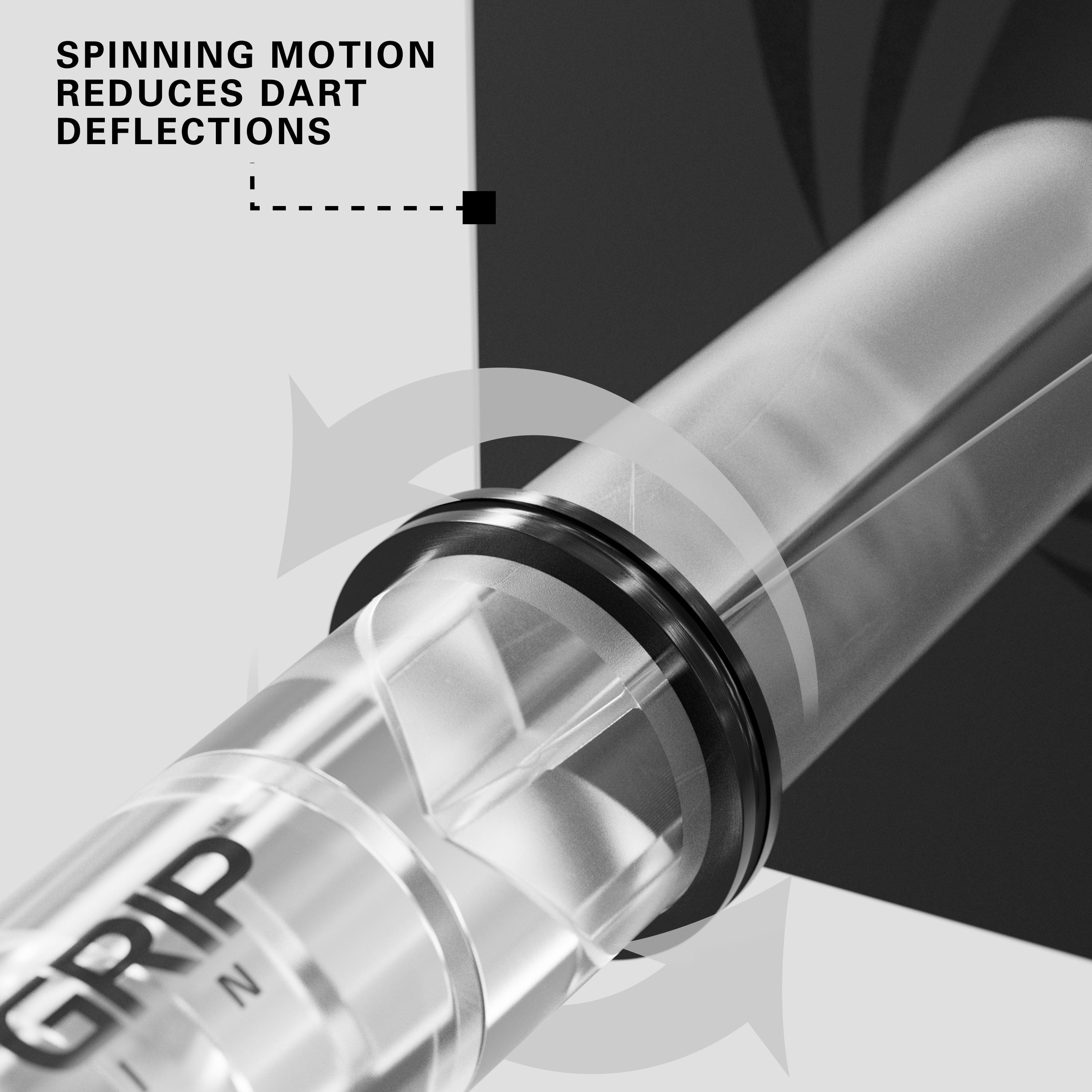 Target Pro Grip SPIN Shafts 3 Sets - Clear - DreamDarts Dartshop
