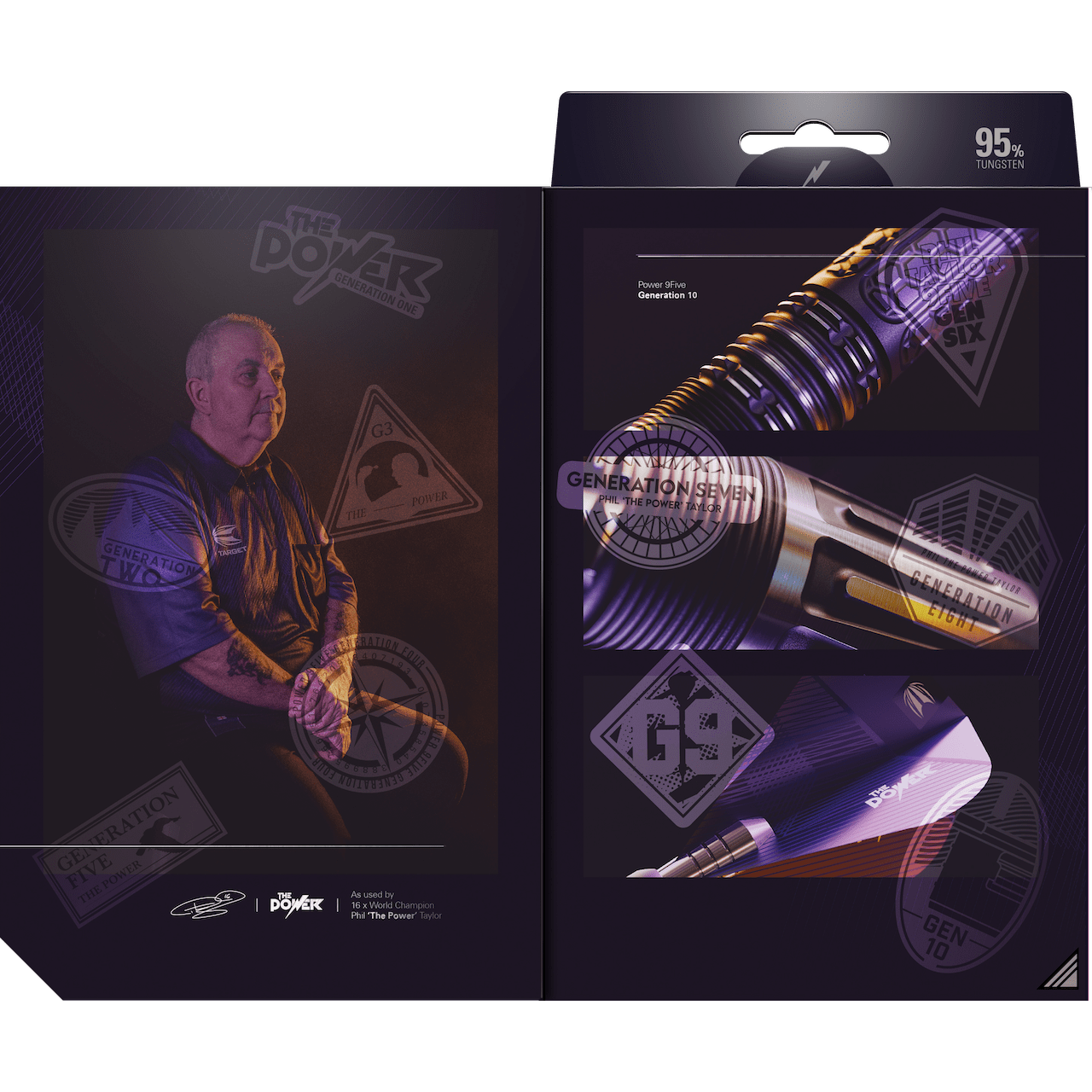 Phil Taylor Power 9FIVE G10 95% Softdarts - DreamDarts Dartshop