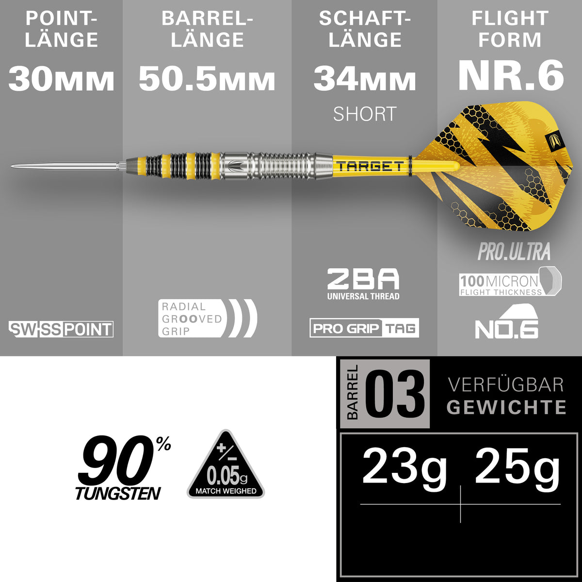 BUZZ SP03 90% Steeldarts - DreamDarts Dartshop