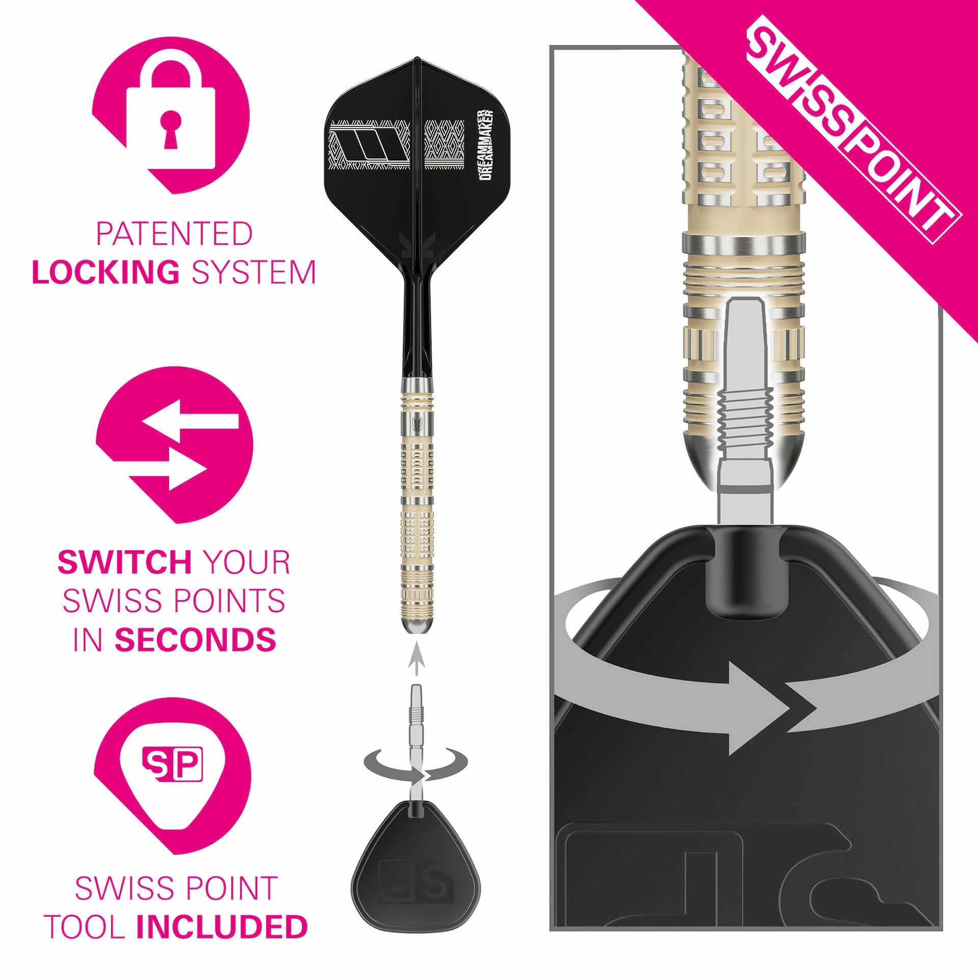 Dimitri van den Bergh 95K 95 % Steeldarts - DreamDarts Dartshop