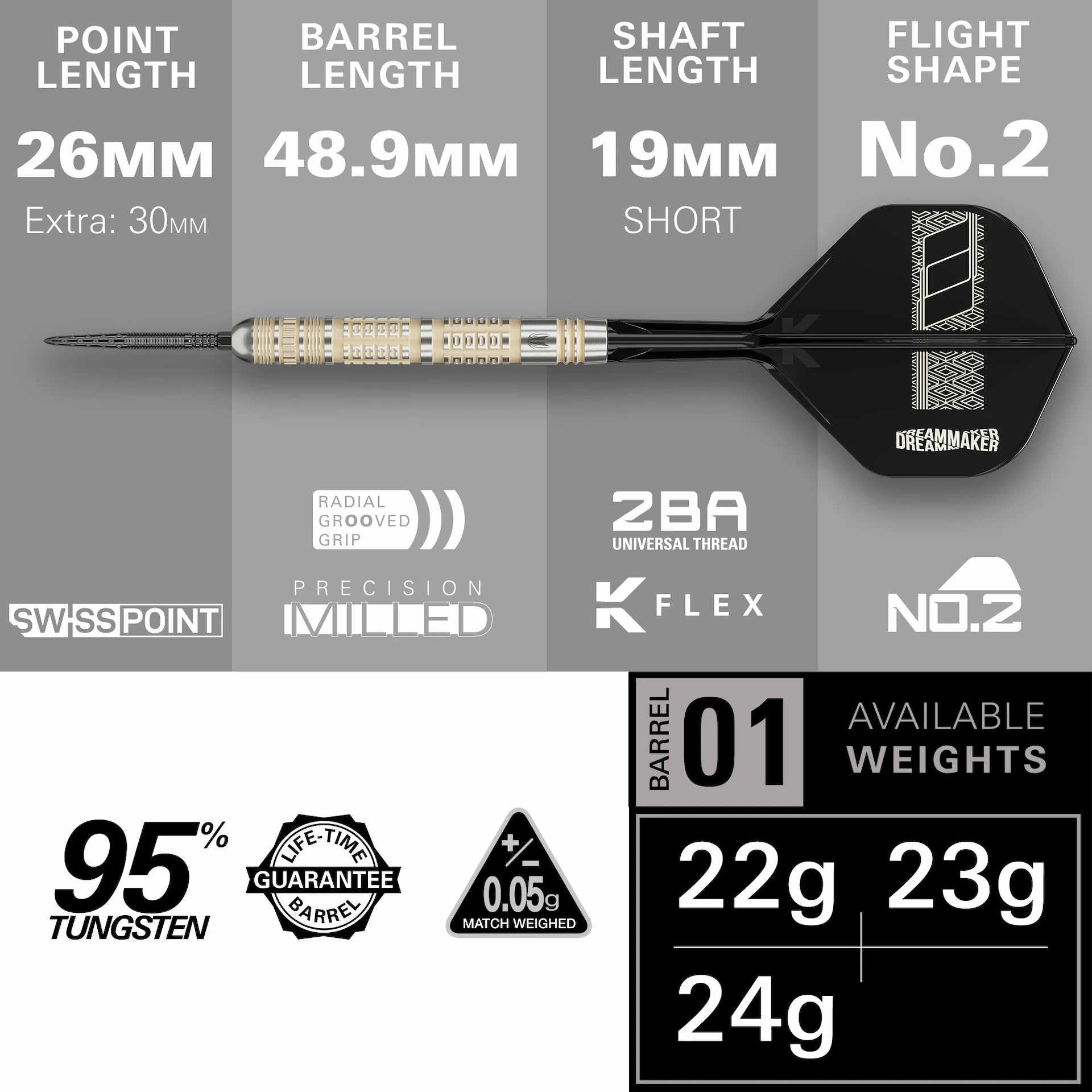 Dimitri van den Bergh 95K 95 % Steeldarts - DreamDarts Dartshop