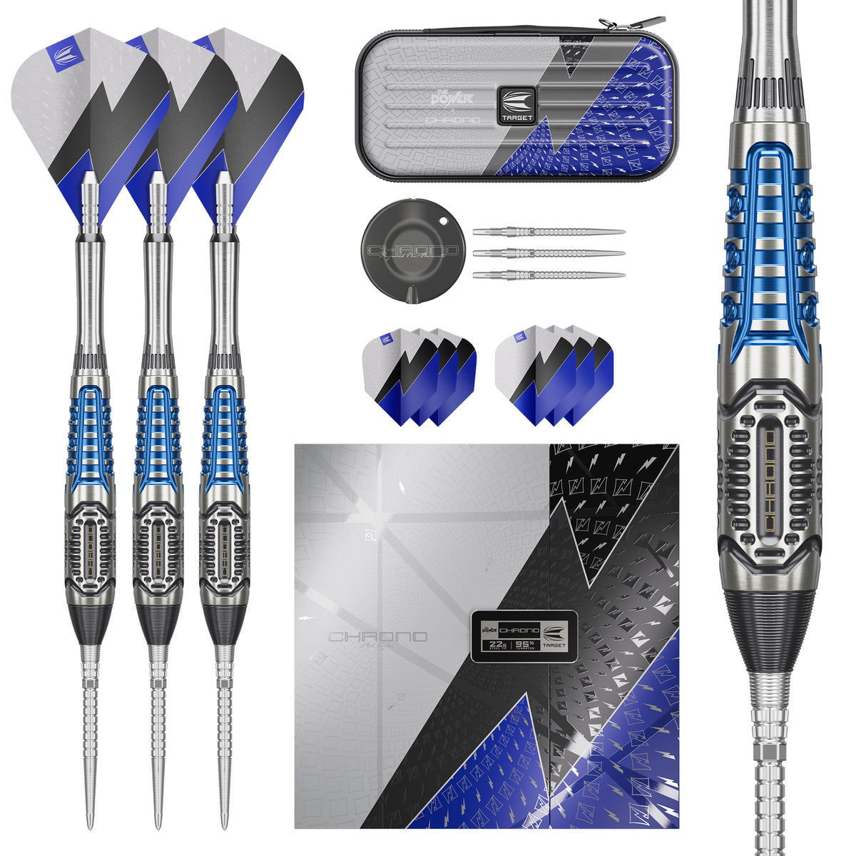 PHIL TAYLOR POWER CHRONO 95% Steeldarts - DreamDarts Dartshop