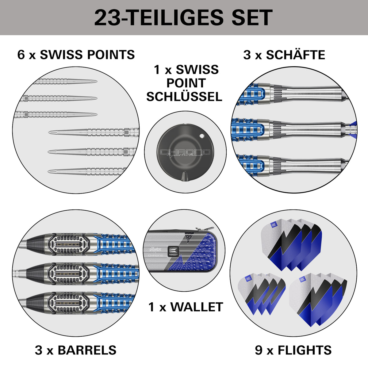 PHIL TAYLOR POWER CHRONO 95% Steeldarts - DreamDarts Dartshop