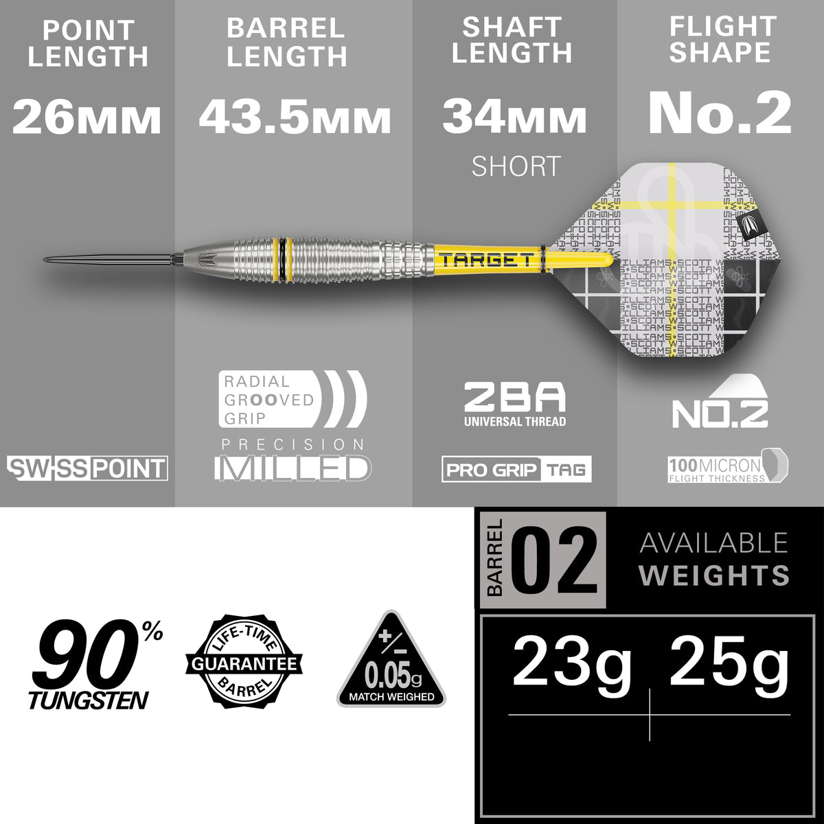 Scott "Shaggy" Williams G2 90% Steeldarts - DreamDarts Dartshop