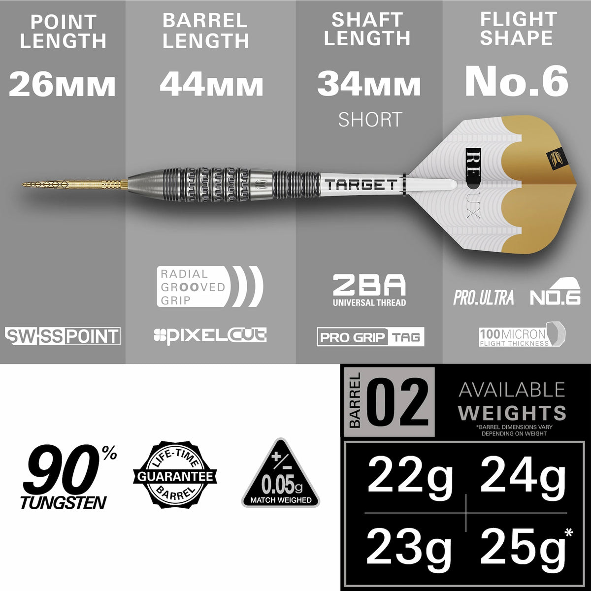 Target Redux 02 90 % Steeldarts - DreamDarts Dartshop