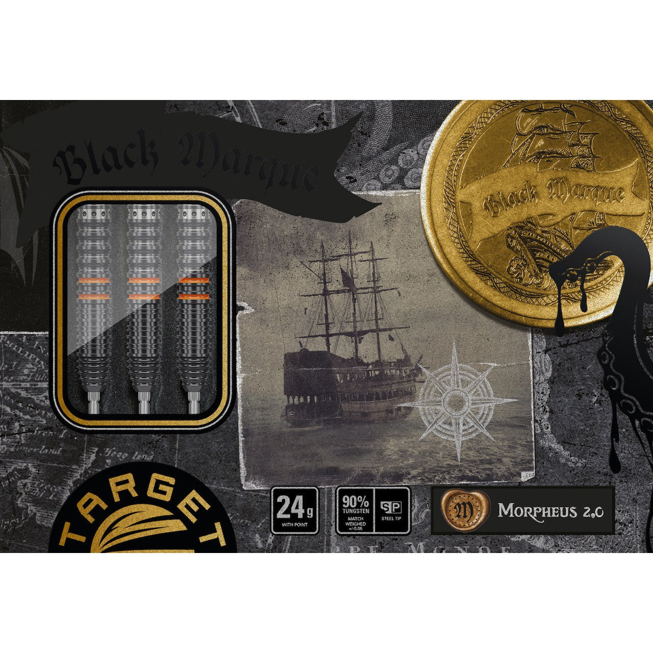 BLACK MARQUE MORPHEUS 2.0 SWISS POINT STEEL 2024 - DreamDarts Dartshop