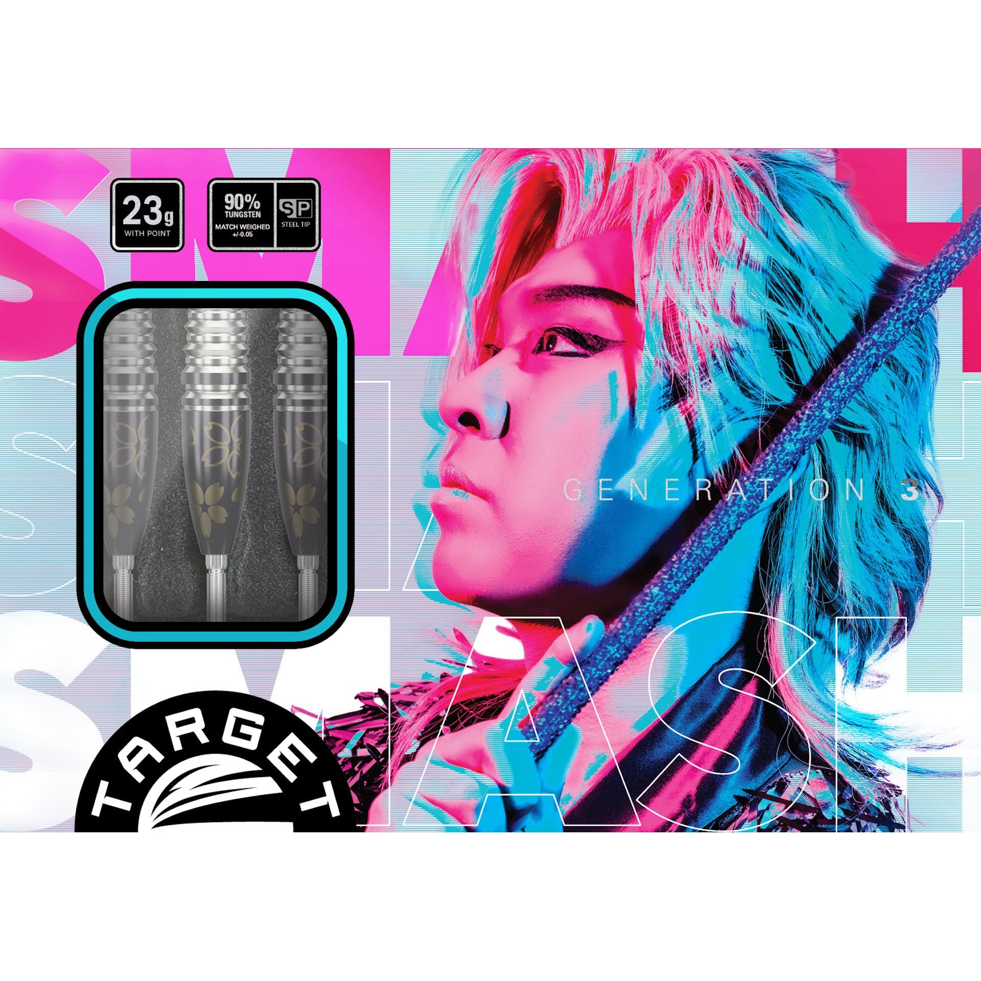 CHARM SMASH GEN3 90% 23G SP STEEL TIP DARTS 2025 - DreamDarts Dartshop