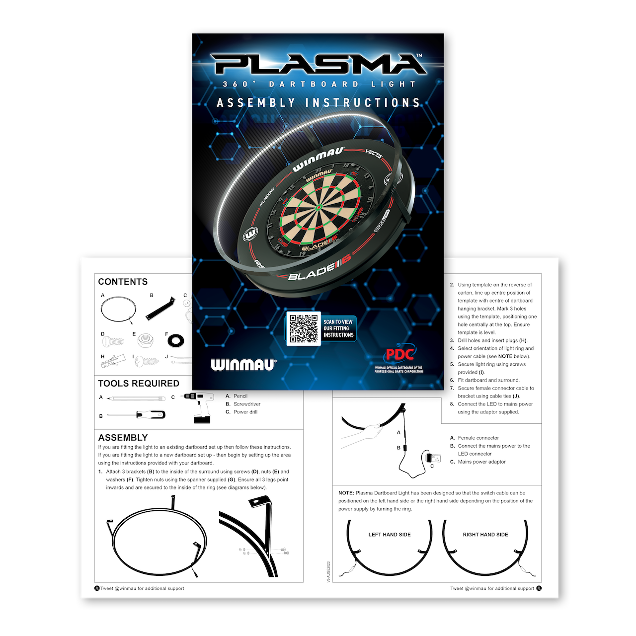 Winmau Plasma ICE LED Dartboard-Beleuchtung - DreamDarts Dartshop