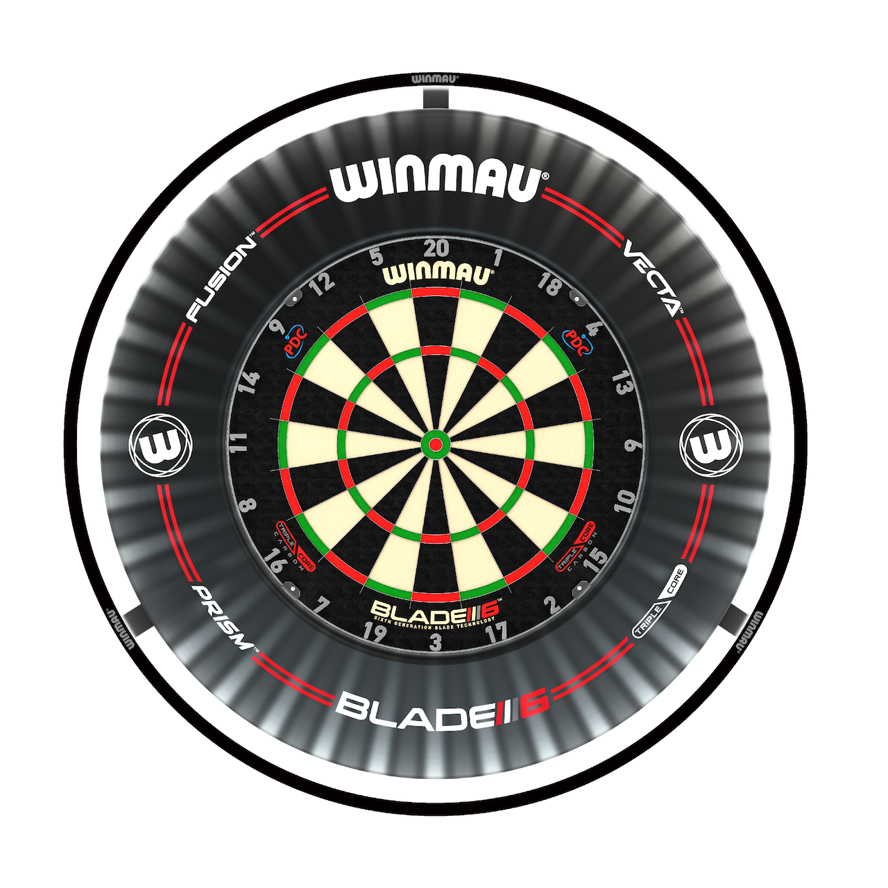 Winmau Plasma Surround Set Black - DreamDarts Dartshop