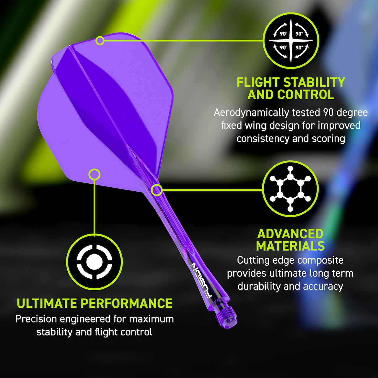 Fusion Flights Purple - DreamDarts Dartshop