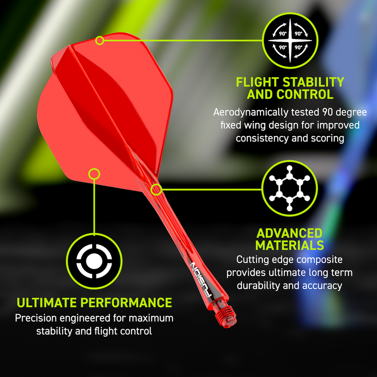 Fusion Flights Red - DreamDarts Dartshop