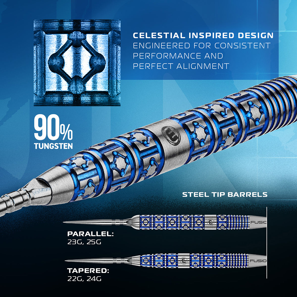 Winmau Lunaris Tapered 90% Steeldarts - DreamDarts Dartshop