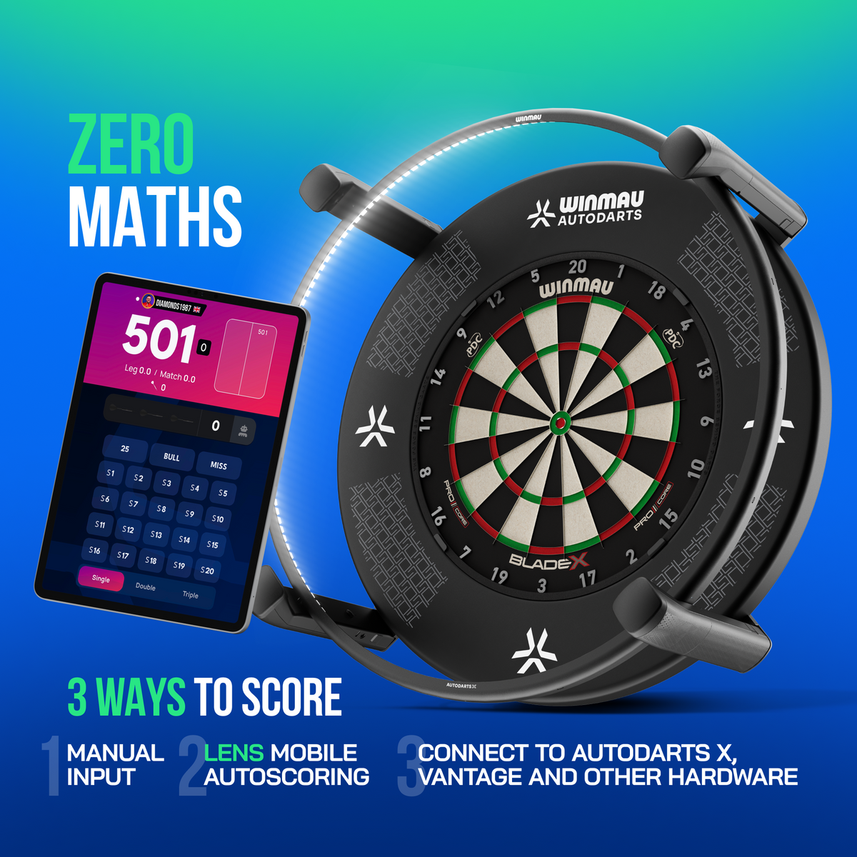 Winmau Autodarts Device Stand inkl. 12 Monate Plus Membership - DreamDarts Dartshop
