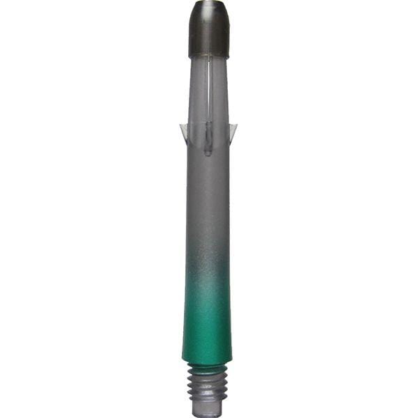 L-Style Locked Two Tone Straight Shafts Black/Green - DreamDarts Online Dartshop